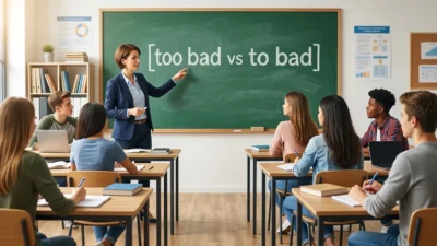 too bad vs to bad