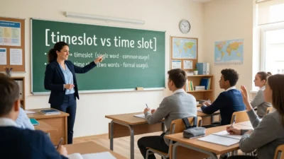 timeslot vs time slot