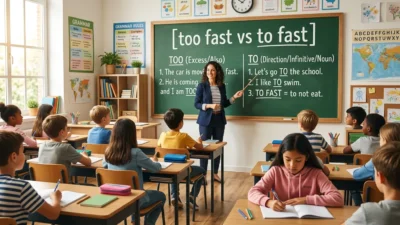 too fast vs to fast