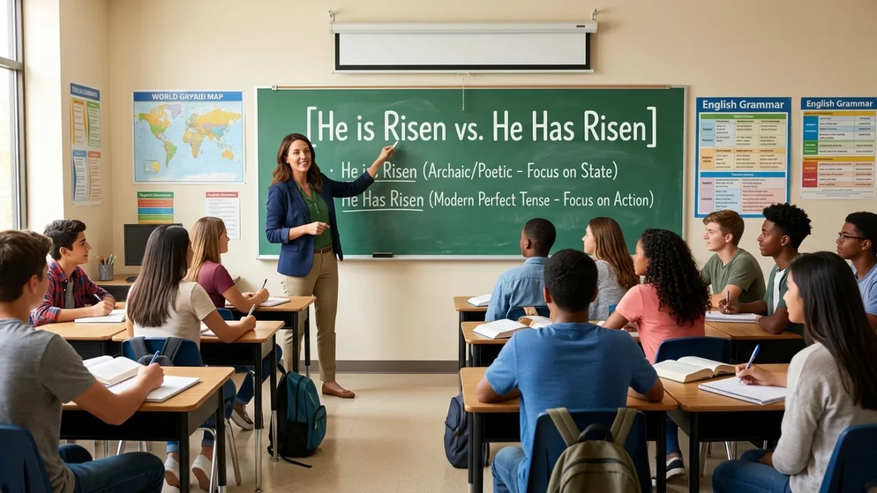 he is risen vs he has risen