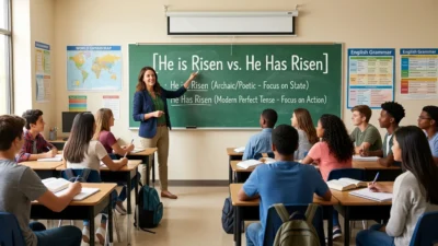 he is risen vs he has risen