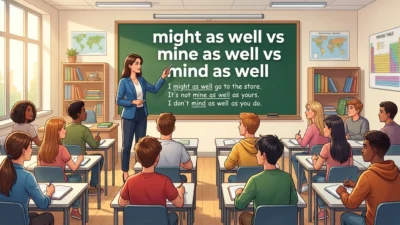 might as well vs mine as well vs mind as well