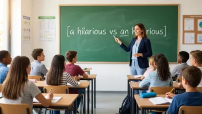 a hilarious vs an hilarious