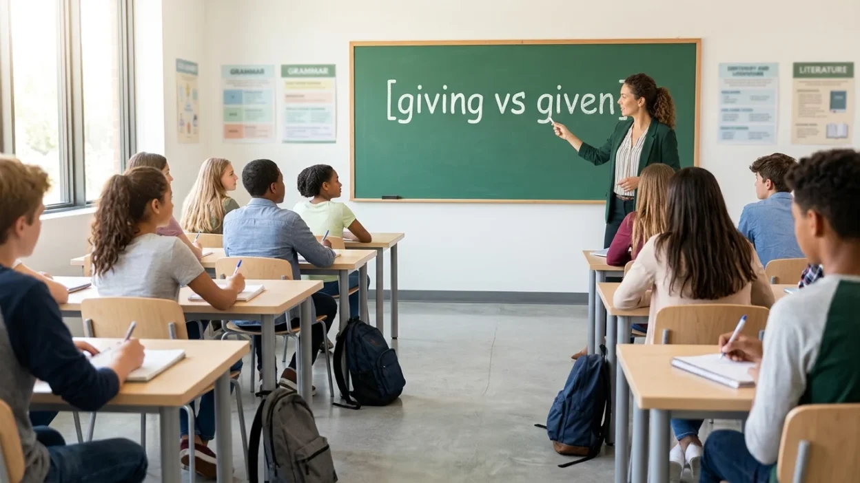 giving vs given