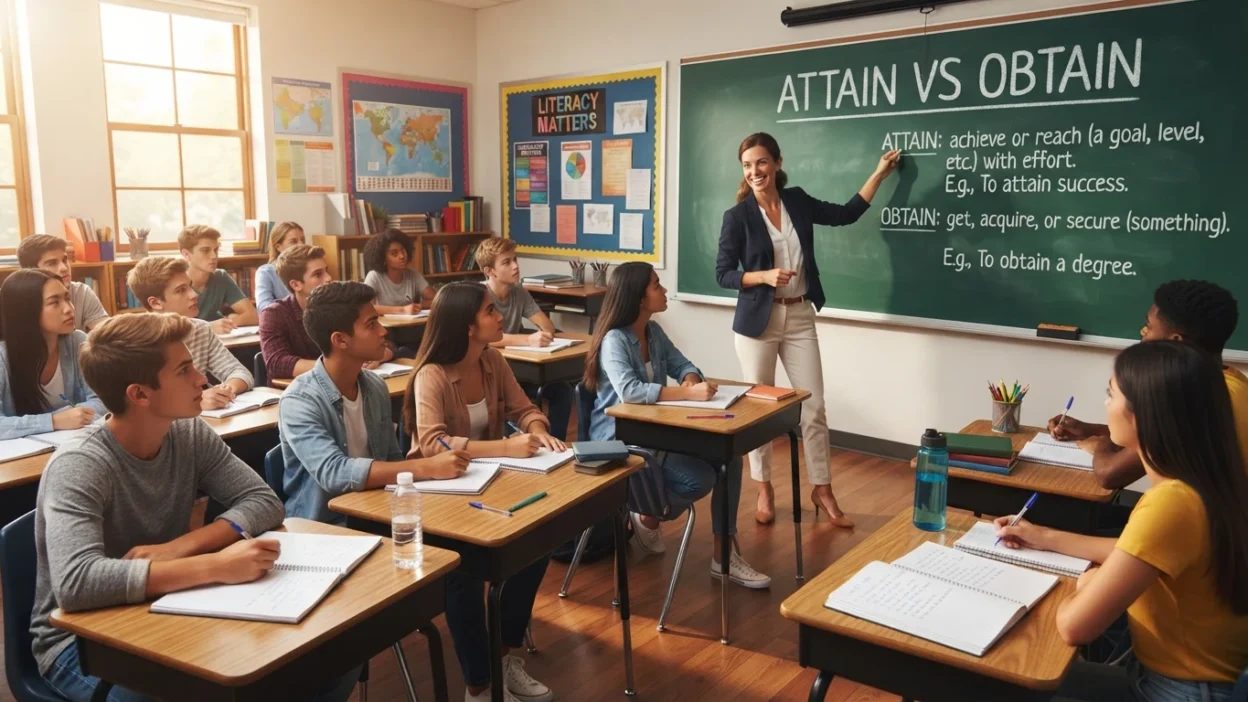 attain vs obtain