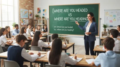 where are you headed vs where are you heading