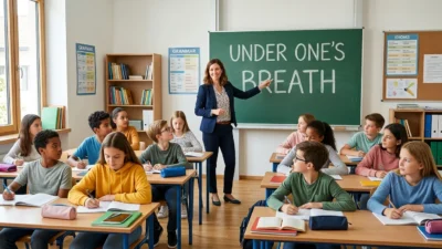 under one’s breath