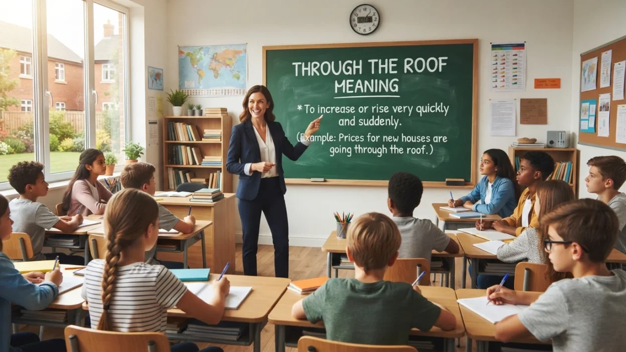 through the roof meaning