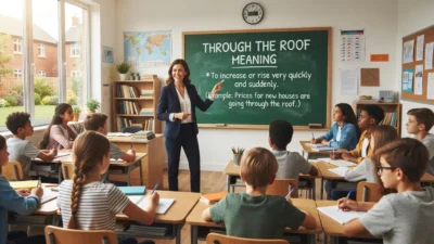 through the roof meaning